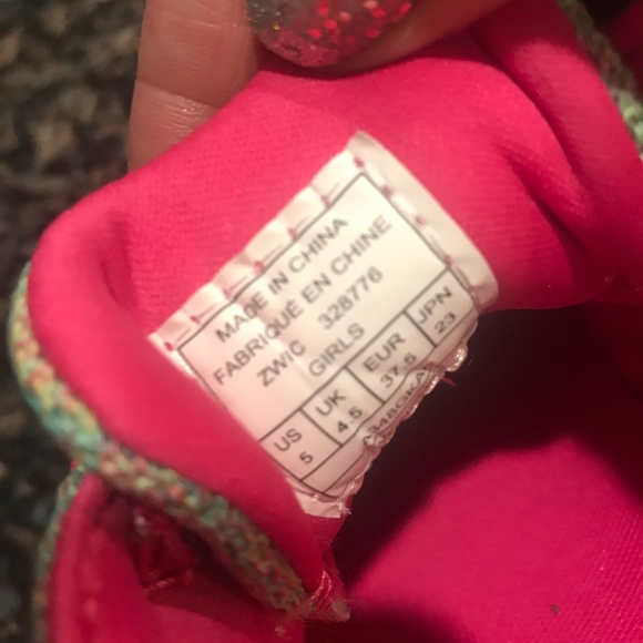 Avia Slip On/No Tie Sneakers Bright Pink and Green - Picture 4 of 4